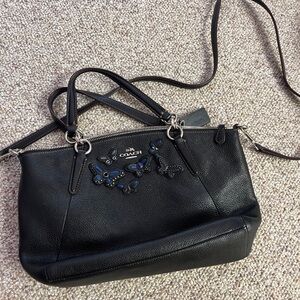 NWOT Coach Kelsey Satchel Limited Edition with Butterflies